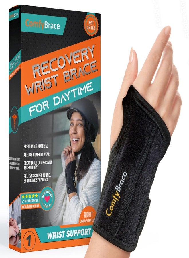 ComfyBrace Copper Infused Wrist Brace/Hand Brace/Wrist Support for Carpal Tunnel Syndrome, Arthritis, Tendonitis For Men and Women (Right Hand, Large/Ex-Large) - Image 1