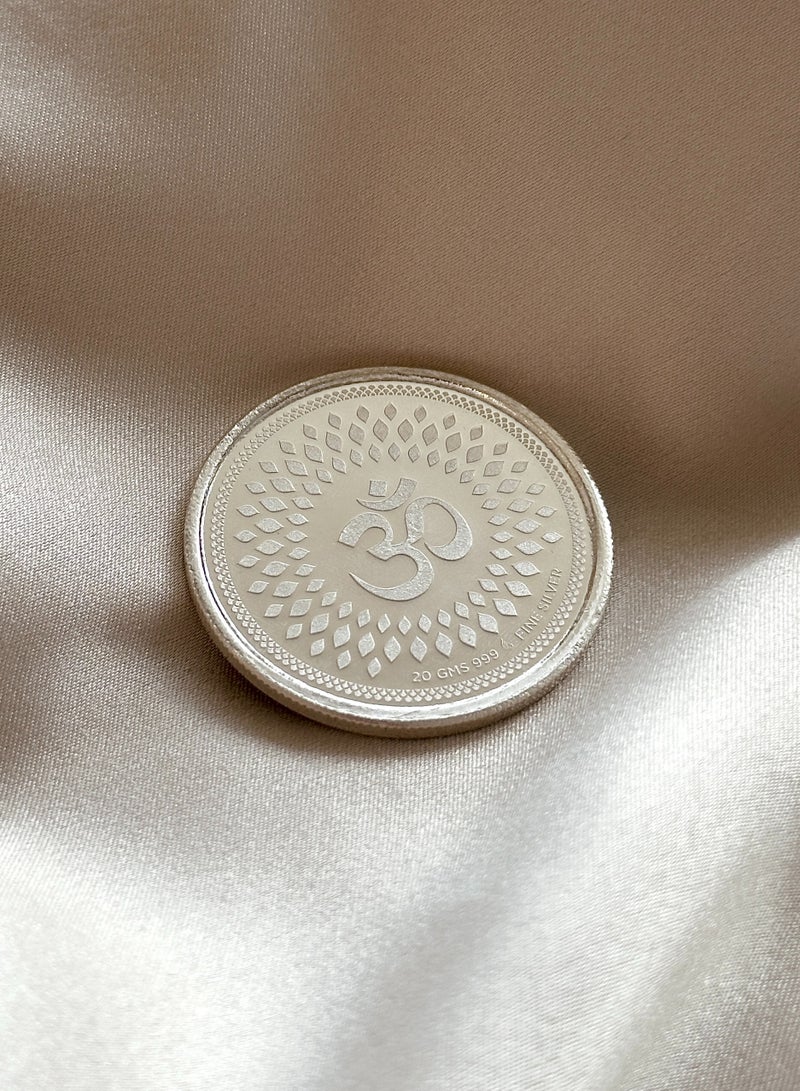 N Gopaldaas PURE 999 SILVER COIN 20 GRAM - Image 2