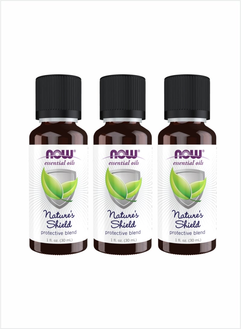 NOW Essential Oils Nature's Shield Oil - Protective & Refreshing, 30ml (Pack of 3)