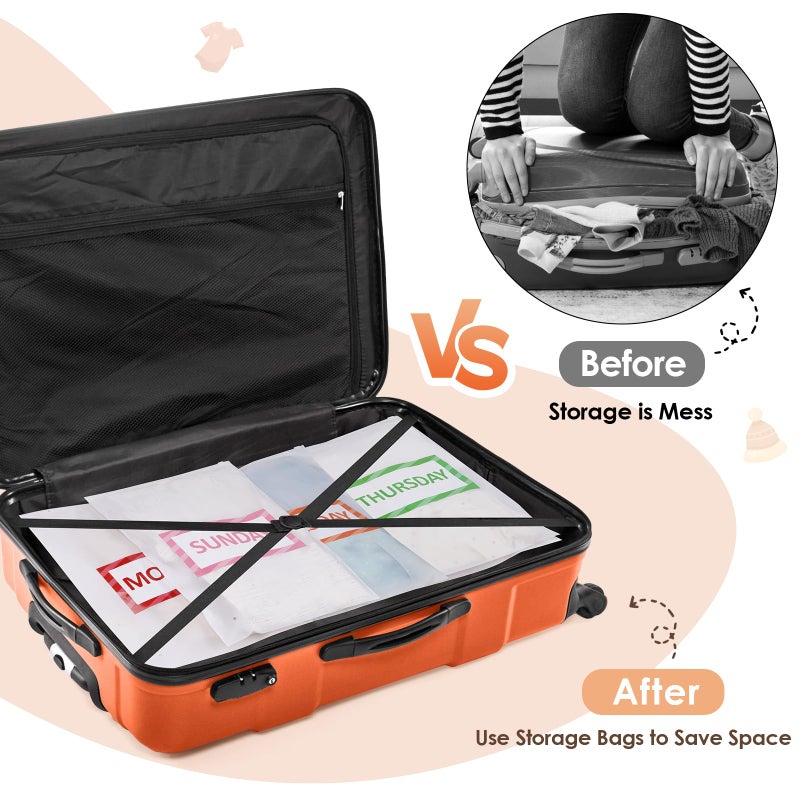 FACULX Packing Cubes Kids and Baby Travel Organizer Pouches, Suitcases and Luggage Travel Bags for Boys and Girls Summer Camp, Cruise, and Family Vacations, Days of Week - Image 4