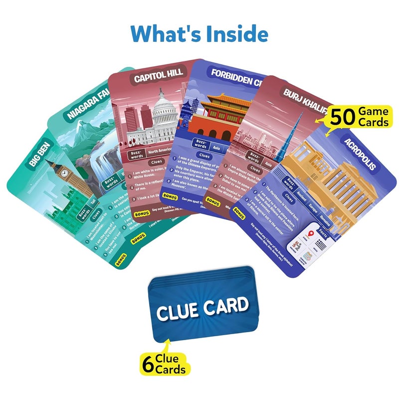 Skillmatics Guess in 10 Legendary Landmarks, Educational Travel Toys for Boys, Girls, and Kids Who Love Card Games, Board Games, Geography and History, Trivia, Gifts for Ages 8, 9, 10 and Up - Image 2