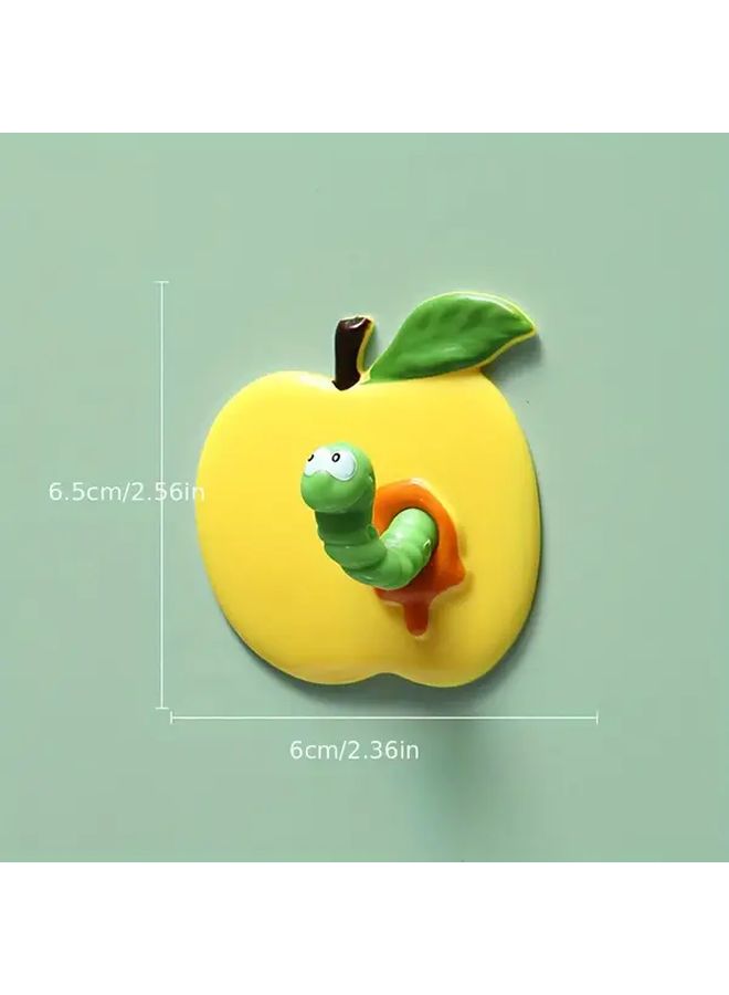 Pink No Drill Apple Hooks Traceless Durable For Kitchen Bathroom Stall - Image 3