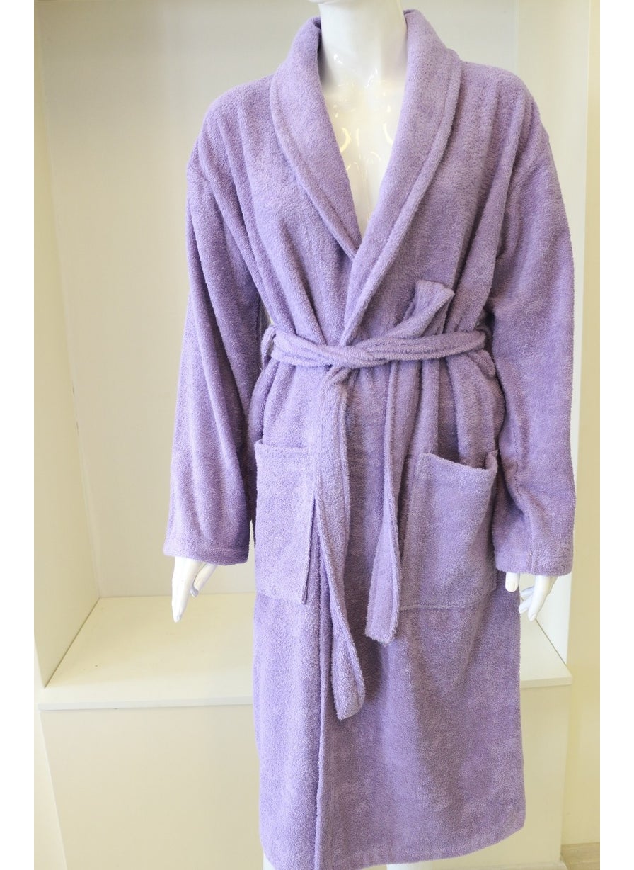 Ender Home Bathrobe Shalyaka Model Two Pockets Belted Cotton Boucle Bathrobe  - Image 1