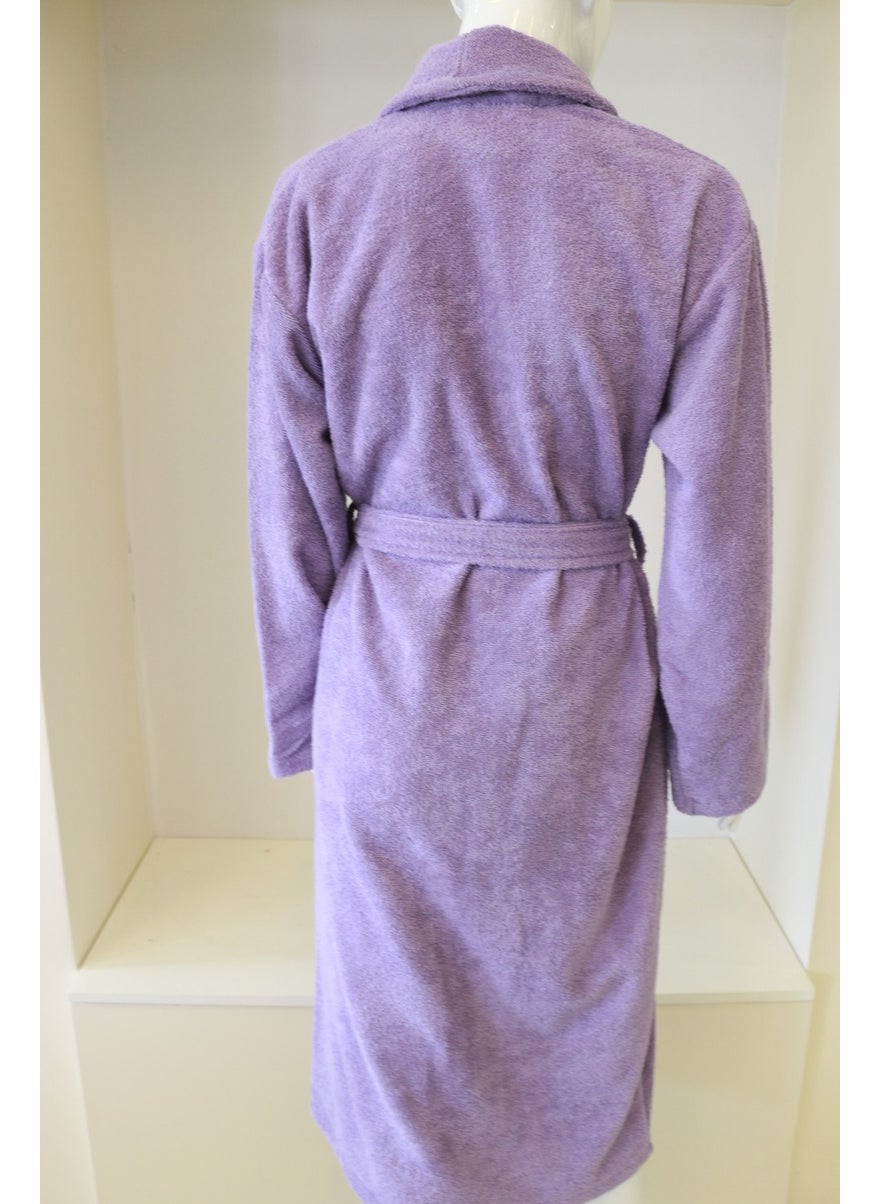 Ender Home Bathrobe Shalyaka Model Two Pockets Belted Cotton Boucle Bathrobe  - Image 3