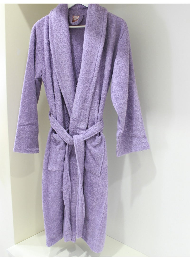 Ender Home Bathrobe Shalyaka Model Two Pockets Belted Cotton Boucle Bathrobe  - Image 4