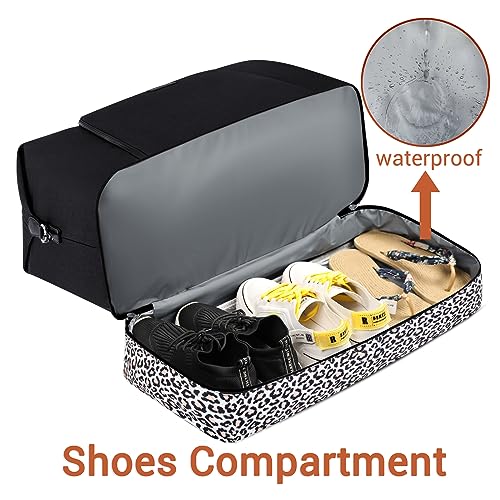 TIBES Travel Weekender Bag for Women, Overnight Bag with Shoe Compartment Oversized Travel Duffel Bag Carry On Tote 21" - Image 2