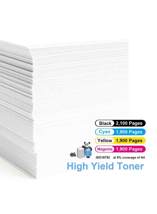 استا ASTA CRG069 K C Y M مجموعة واحدة من خراطيش الحبر الملونة المتوافقة مع طابعة Canon I-SENSYS ImageClass LBP673Cdw MF752Cdw MF754Cdw LBP674Cx MF756Cx CRG-069 CRG 069 جودة طباعة فائقة الوضوح، سلامة، حماية بيئية، مثالية للطباعة المنزلية التجارية - Image 2