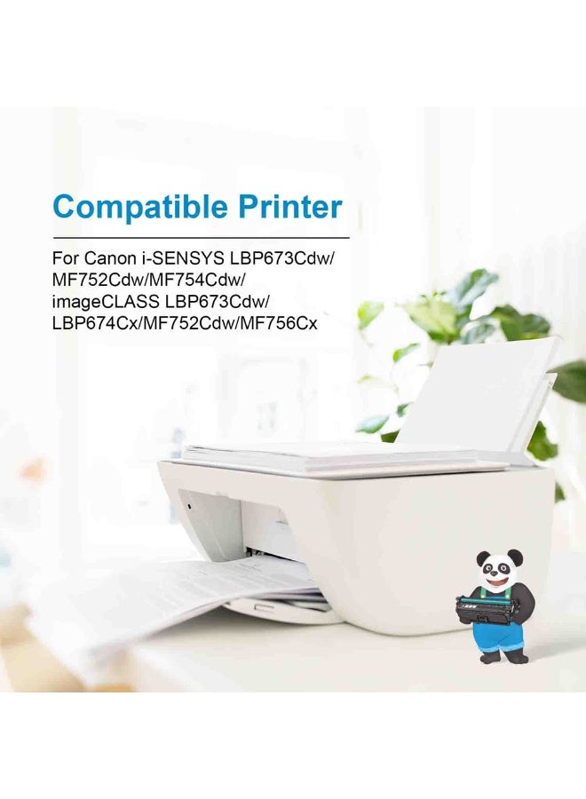 استا ASTA CRG069 K C Y M مجموعة واحدة من خراطيش الحبر الملونة المتوافقة مع طابعة Canon I-SENSYS ImageClass LBP673Cdw MF752Cdw MF754Cdw LBP674Cx MF756Cx CRG-069 CRG 069 جودة طباعة فائقة الوضوح، سلامة، حماية بيئية، مثالية للطباعة المنزلية التجارية - Image 3