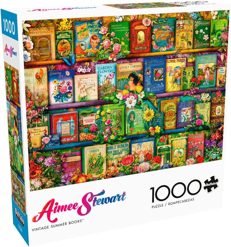Buffalo Games Aimee Stewart Vintage Summer Books 1000 Piece Jigsaw Puzzle for Adults Challenging Puzzle Perfect for Game Nights Finished Size is 2675 x 1975