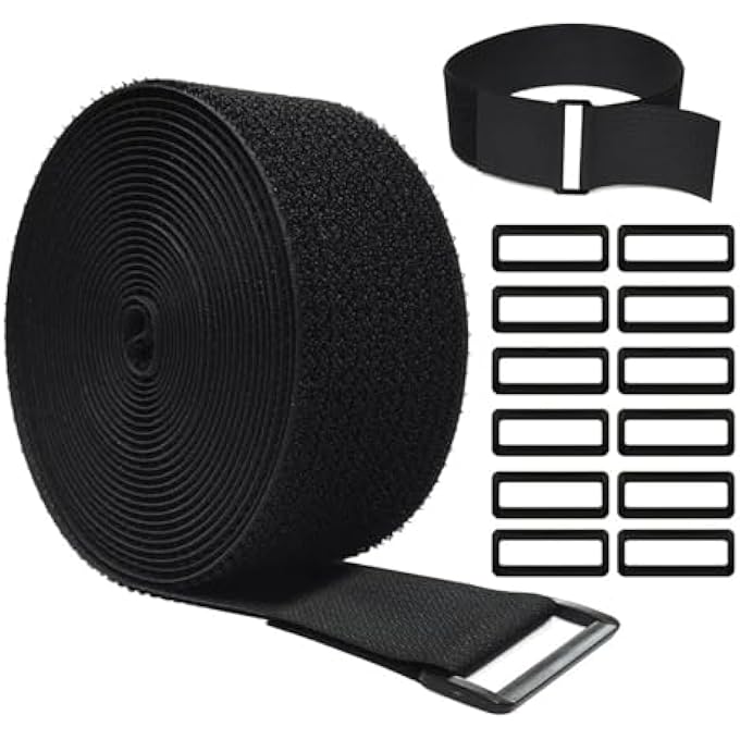 TIE DOWN STRAP 5-METER ROLL WITH 20 BUCKLES, HEAVY DUTY LASHING STRAPS FOR SECURING LUGGAGE BIKE RACK CAMPING GEAR, REUSABLE CINCH STRAPS FOR HOME TRAVEL ORGANIZATION - Image 1