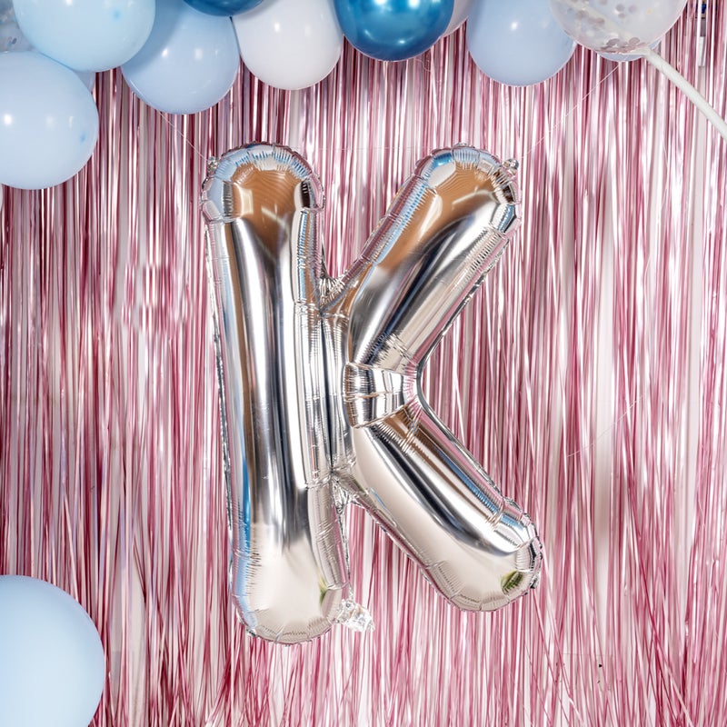 Restaurantware-Balloonify 40 Inch Letter Balloon, 1 Large Alphabet Party Balloon - Letter K, Self-Sealing, Silver Foil Mylar Balloon, Hanging Loop, Decoration For Birthday, Wedding, Or Graduation - Image 3