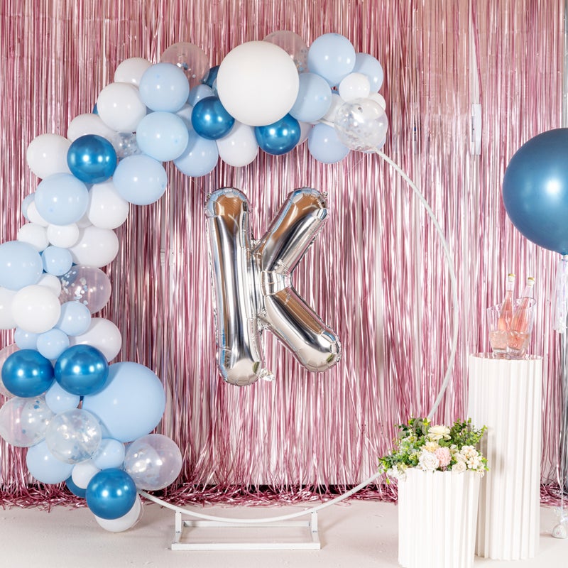 Restaurantware-Balloonify 40 Inch Letter Balloon, 1 Large Alphabet Party Balloon - Letter K, Self-Sealing, Silver Foil Mylar Balloon, Hanging Loop, Decoration For Birthday, Wedding, Or Graduation - Image 4