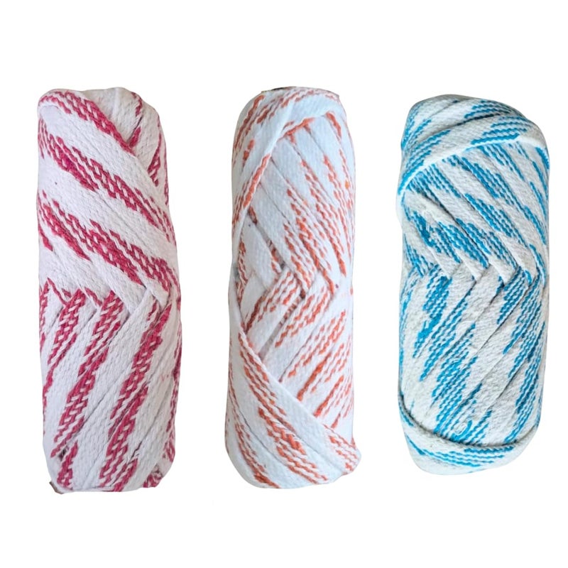 ZORDIK Colourful Nada Combo Pack of 3 for Salwar Pajama Ethnic Wear Flat Dori String Patiala Salwar Chudidar Short Pants Etc 100 MtrRoll Red Pink Blue - Image 1