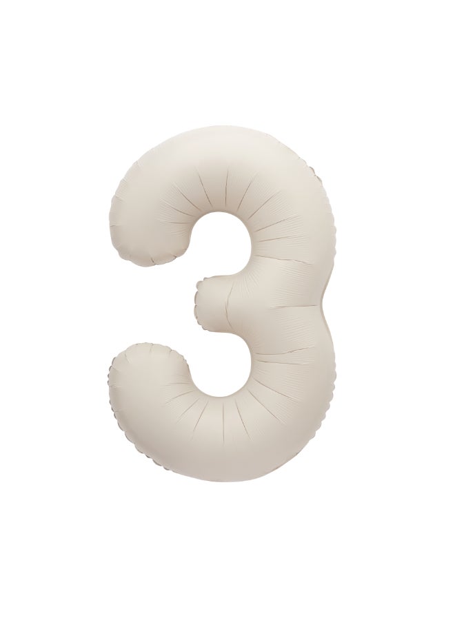 Unique بالون فويل غير لامع 34" بلون نود - رقم 3 - Image 1