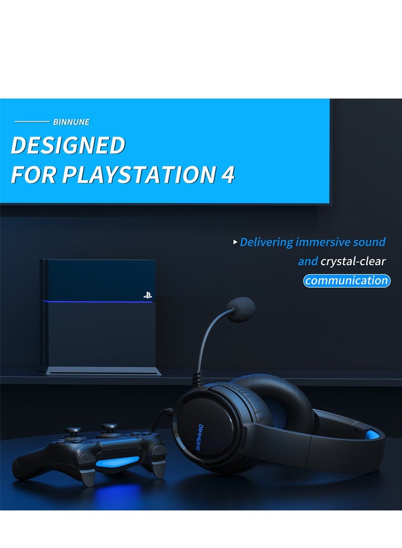 بنيون سماعة ألعاب سلكية BINNUNE BG02 مزودة بميكروفون لجهاز PS4 PS5 Xbox Series S|X PC Xbox One Switch - Image 4