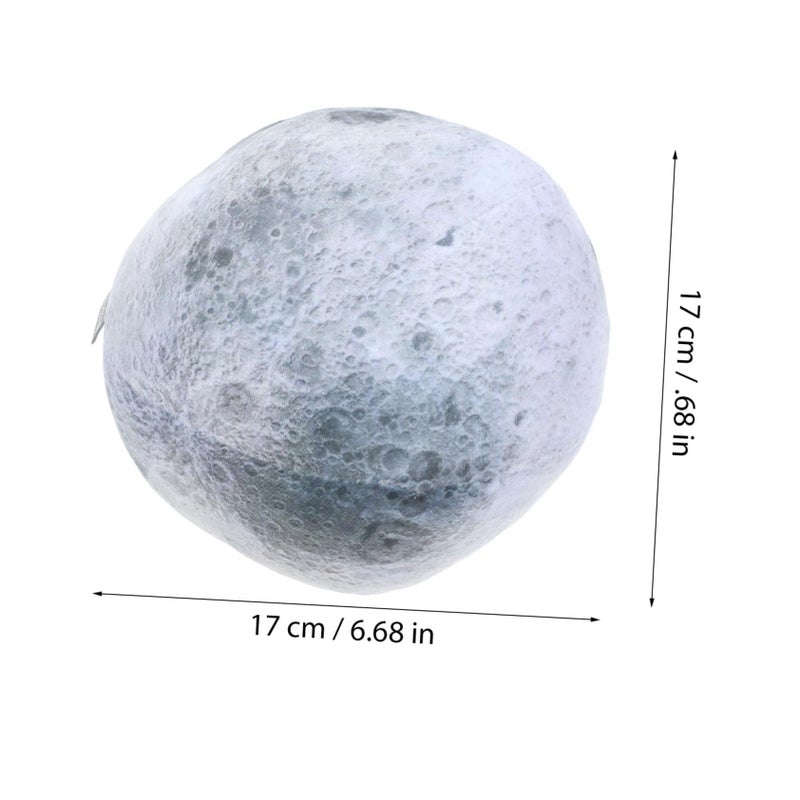 Grey Faux Fur Ball Pillow Soft Plush Sphere Cushion For Sofa Bed Decor - Image 3