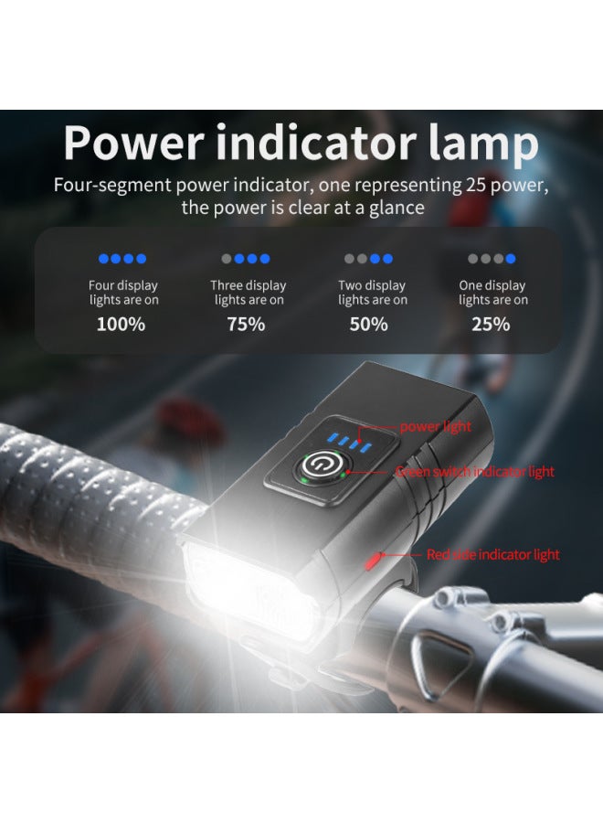 Loquat Double Lights XPE Outdoor Cycling Sports Car Lights Floodlight Spotlight Portable USB Rechargeable Bicycle Lights-Color:Z-03d-3 Abs Car Light + Usb Data Cable - Image 5