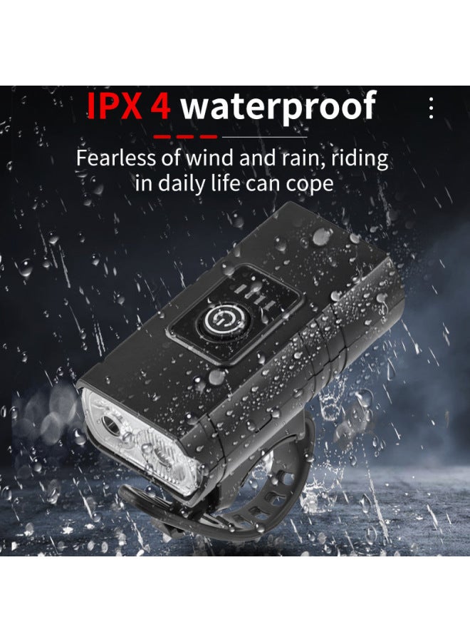 Loquat Double Lights XPE Outdoor Cycling Sports Car Lights Floodlight Spotlight Portable USB Rechargeable Bicycle Lights-Color:Z-03d-3 Abs Car Light + Usb Data Cable - Image 4