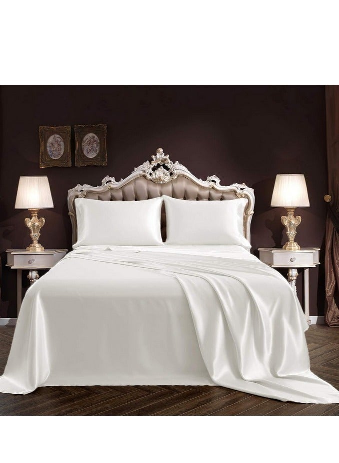 Bedding Duvet Cover Sets Silk Sheet Set of 4 King Size 220x240cm  - Image 2