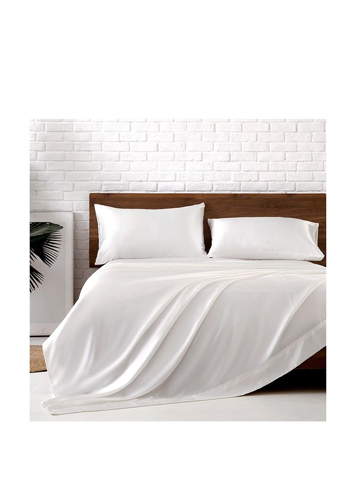 Bedding Duvet Cover Sets Silk Sheet Set of 4 King Size 220x240cm  - Image 1