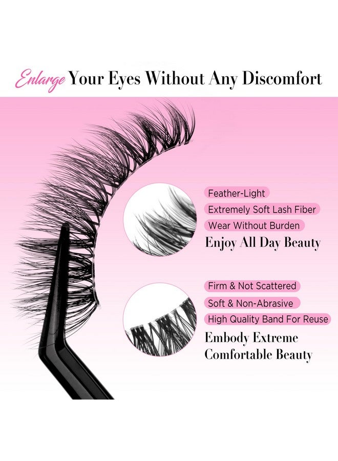 BEPHOLAN Eyelashes Natural Look False Lashes - Bepholan Fake Eyelashes 5D Super Fluffy False Eyelashes Clear Band Wispy Lashes 3-Pack Faux Mink Lashes(XMZ92) - Image 3