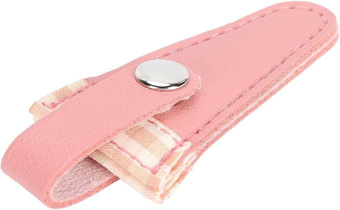 Embroidery Scissors Sheath Protective Leather Cover For Sewing Quilting Craft Tools Flesh Pink - Image 1