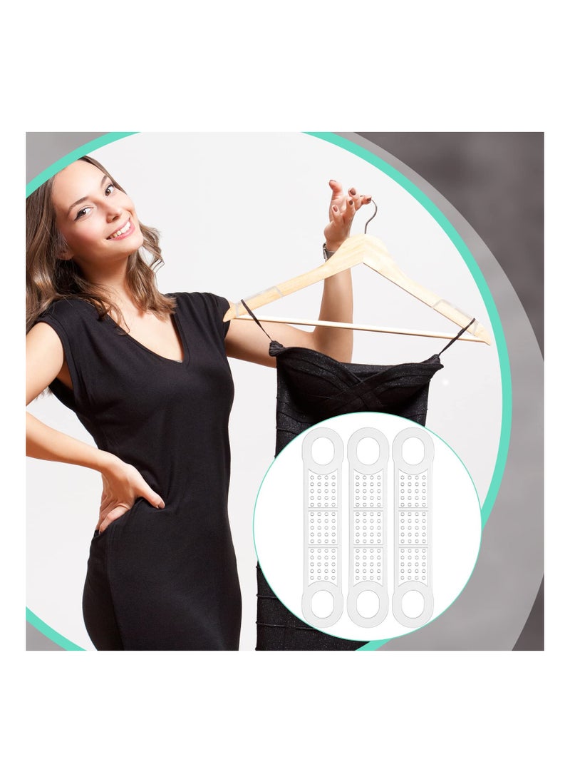 KASTWAVE - Hanger Grips, 100PCS Non Slip Rubber Clothes Hanger Grips, Clear Silicone Clothing Hanger Strips, Clothes Hanging Accessories, for Wood Hangers Plastic Hangers, Home Stores Use - Image 1