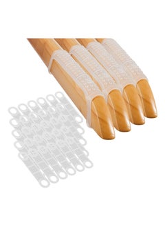 Hanger Grips, 100PCS Non Slip Rubber Clothes Hanger Grips, Clear Silicone Clothing Hanger Strips, Clothes Hanging Accessories, for Wood Hangers Plastic Hangers, Home Stores Use