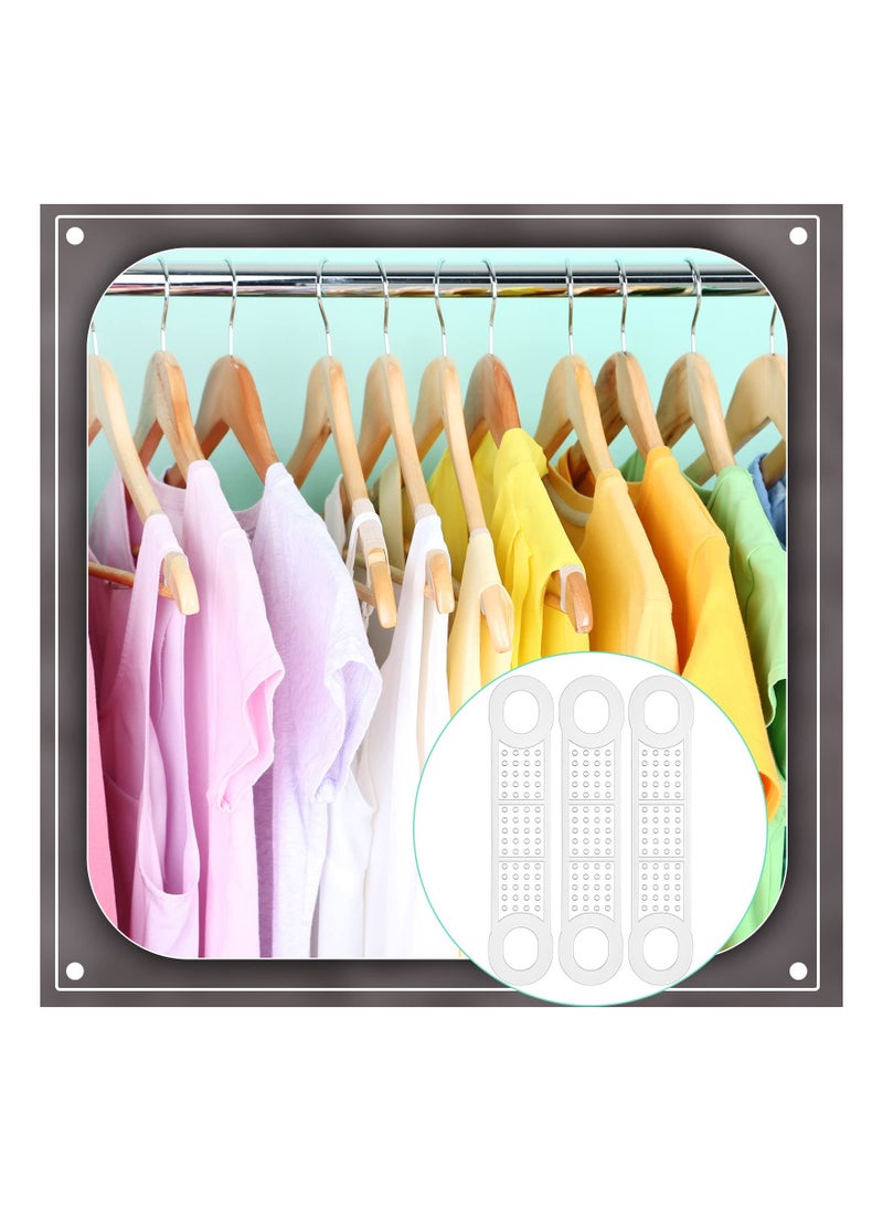 KASTWAVE - Hanger Grips, 100PCS Non Slip Rubber Clothes Hanger Grips, Clear Silicone Clothing Hanger Strips, Clothes Hanging Accessories, for Wood Hangers Plastic Hangers, Home Stores Use - Image 1