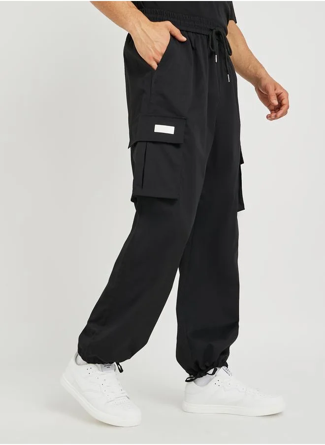 ستايلي Styli Oversized Cargo Pocket Open Hem Joggers