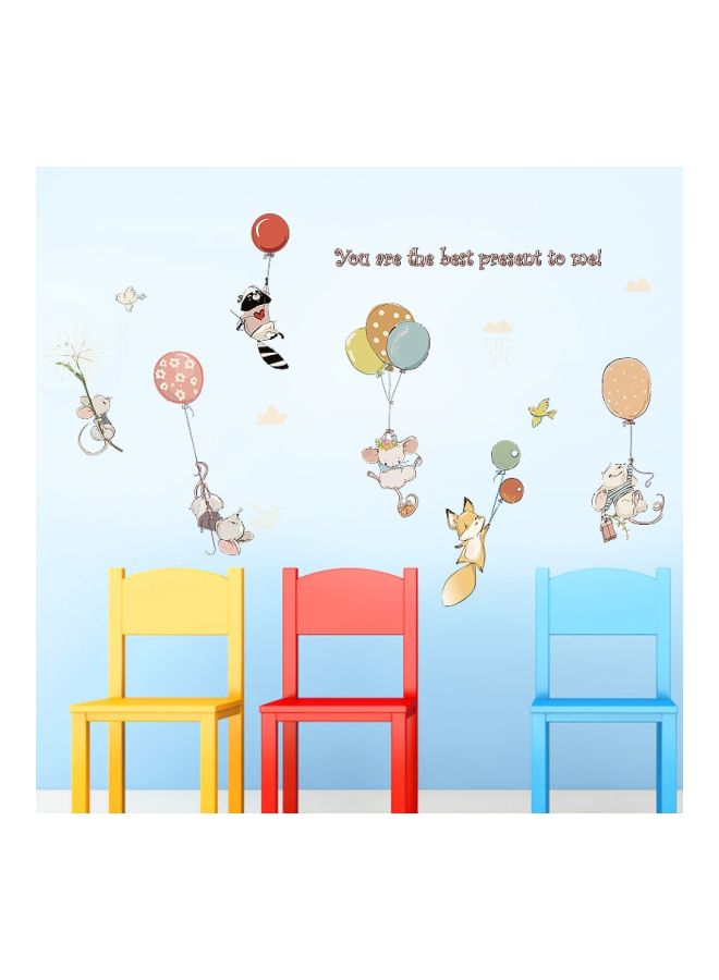 NIBEMINENT Qiangtie Decorative Balloon And Mouse Cartoon Wall Sticker Multicolour 70x50cm - Image 2