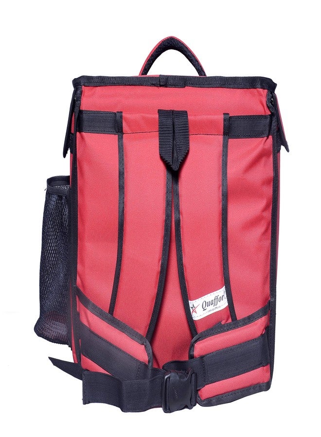Quaffor 16 inch zomato/Food/swiggy delivery Backpack (Red) - Image 2