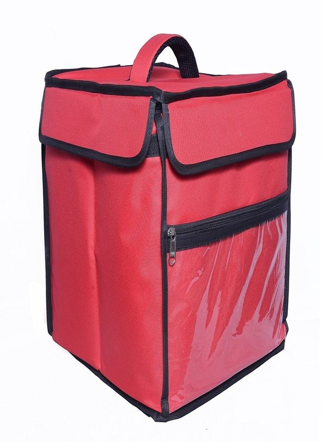 Quaffor 16 inch zomato/Food/swiggy delivery Backpack (Red) - Image 4