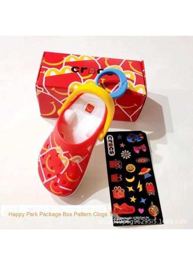 NIBEMINENT - McDonald's x Crocs Classic Clog Keychain - French Fries and Burger Charm - Image 1