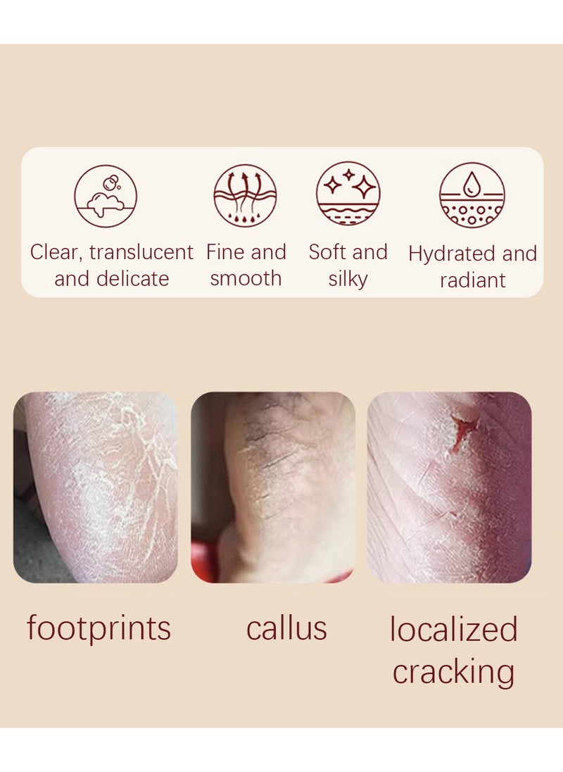 ZHENXIU Soft and Exfoliating Foot Mask with Horse Oil, Moisturizing Nourishing Deep Repairing Foot Peel Mask, Exfoliating Gloves for Extra Dry Skin, Daily Foot Care for Soft and Smooth Touch Feet 1 Pair  - Image 3