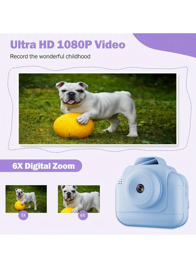 Kids Camera, 1080P Instant Printing Dual Camera, Photo Video, 2.4 Inch IPS LCD Screen, Built-in 1800mAh Battery, 32G TF Card, Birthday Festival Gift for Kids  - Image 5
