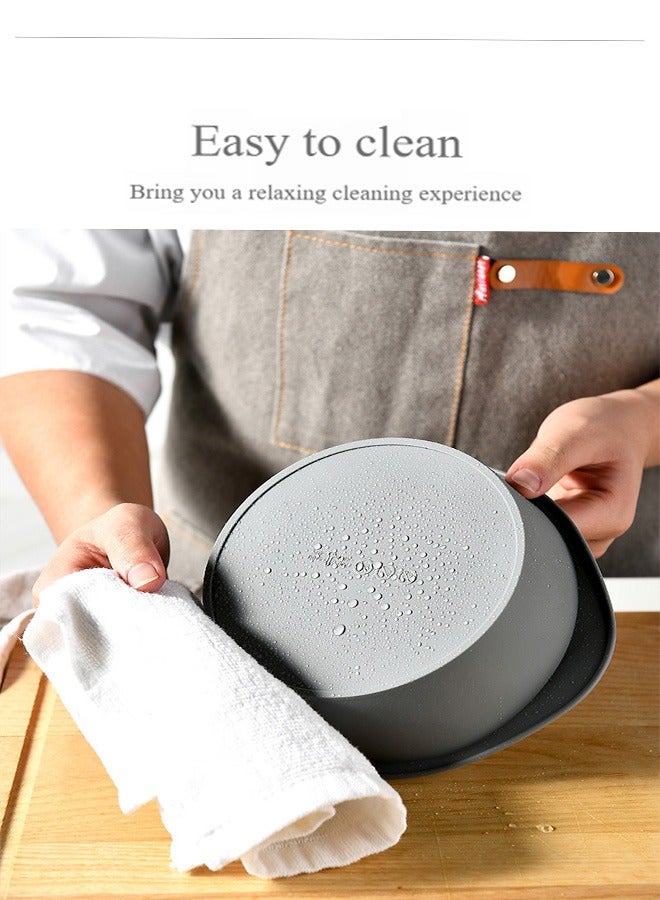 HaHaHai 18 Pcs Silicone Bakeware Set, Baking Pans Set - Round/Square Pans, Loaf Pan, 24-Cup Muffin Pan, Spiral Pattern Trays, Measuring cup, spoon and Scraper, Oven Trays for Bakers Beginners - Image 3