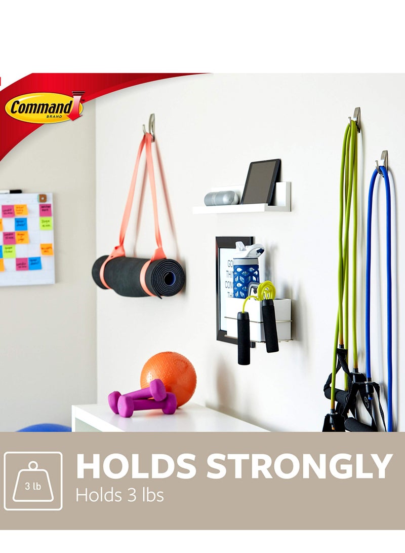 Command Metal Medium Hook Holds 1.3 Kg Each Hook Silver Color Organize Decoration No Tools Holds Strongly Damage Free Hanging 1 Hook And 2 Strips Pack - Image 3