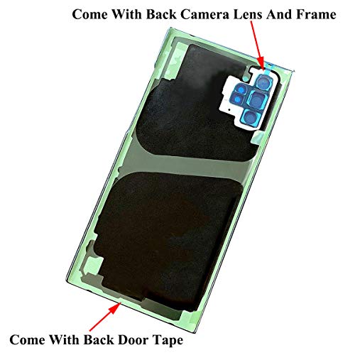 Bestdealing Galaxy Note 10 Plus Back Glass Replacement Door Panel Cover for Samsung Galaxy Note10+ 5G 6.8" N976U SM-N975F N975U Back Cover Housing with Tape Repair Part (Not for Note10) (Aura Glow) - Image 2