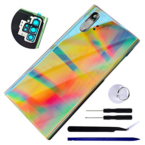 Bestdealing Galaxy Note 10 Plus Back Glass Replacement Door Panel Cover for Samsung Galaxy Note10+ 5G 6.8" N976U SM-N975F N975U Back Cover Housing with Tape Repair Part (Not for Note10) (Aura Glow) - Image 1