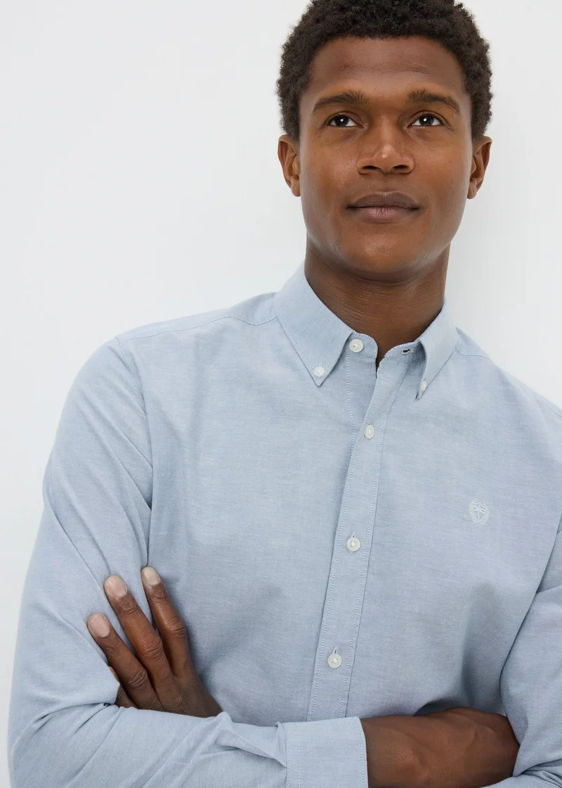 Matalan Blue Oxford Chambray Shirt