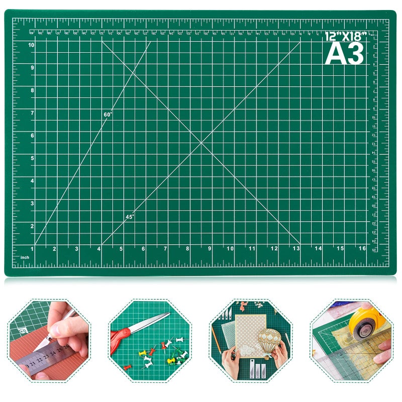 anezus Self Healing Sewing Mat, 12inch x 18inch Rotary Cutting Mat Double Sided 5-Ply Craft Cutting Board for Sewing Crafts Hobby Fabric Precision Scrapbooking Project - Image 1