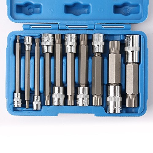 WINTOOLS 10Pcs XZN Triple Square Socket Kit Spline Socket Bit Set Long Drive Metric Bits 4-Inch Kit ¼“ ⅜” and ½” Drive Ratchets - Image 4