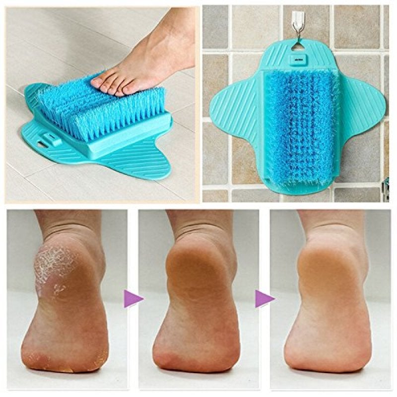 Foot Massage Brush 35 × 23.5 × 6.5 Cm Blue Deep Exfoliation - Gentle On All Skin Types Foot Exfoliating Brush for Shower Spa Routine And Tired Feet - Image 1