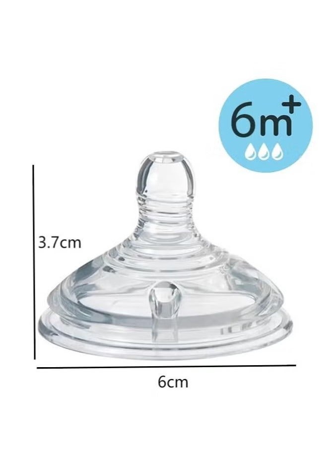 Unewshi 4 Pack Natural Feeding Bottle Nipple Suitable for Tommee Tippee Bottle, 6 Months+ - Image 2