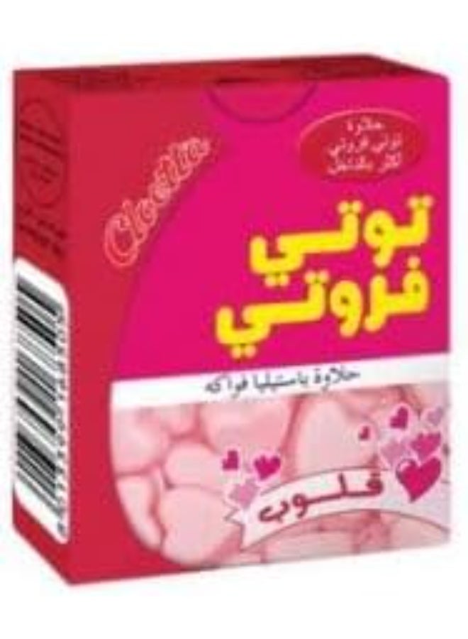 TUTTI Totti Fruiti Hearts Marshmallow – Pack of 12 | Soft & Fluffy Fruit-Flavoured Marshmallows | Heart-Shaped Sweet Treat for Kids & Parties - Image 1