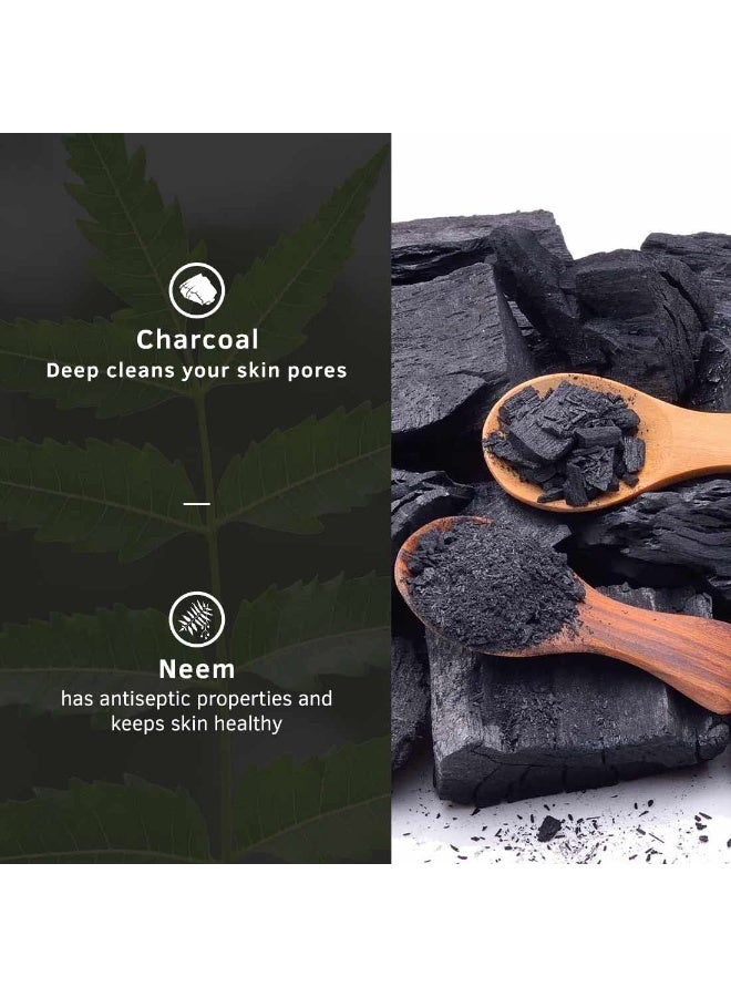 Ustraa Face Wash Acne Control - With Neem & Charcoal - 100g - Oil control, Prevents Acne, Especially for Oily skin | Keeps Face Non-sticky, Non-oily | No SLS, No Paraben - Image 3