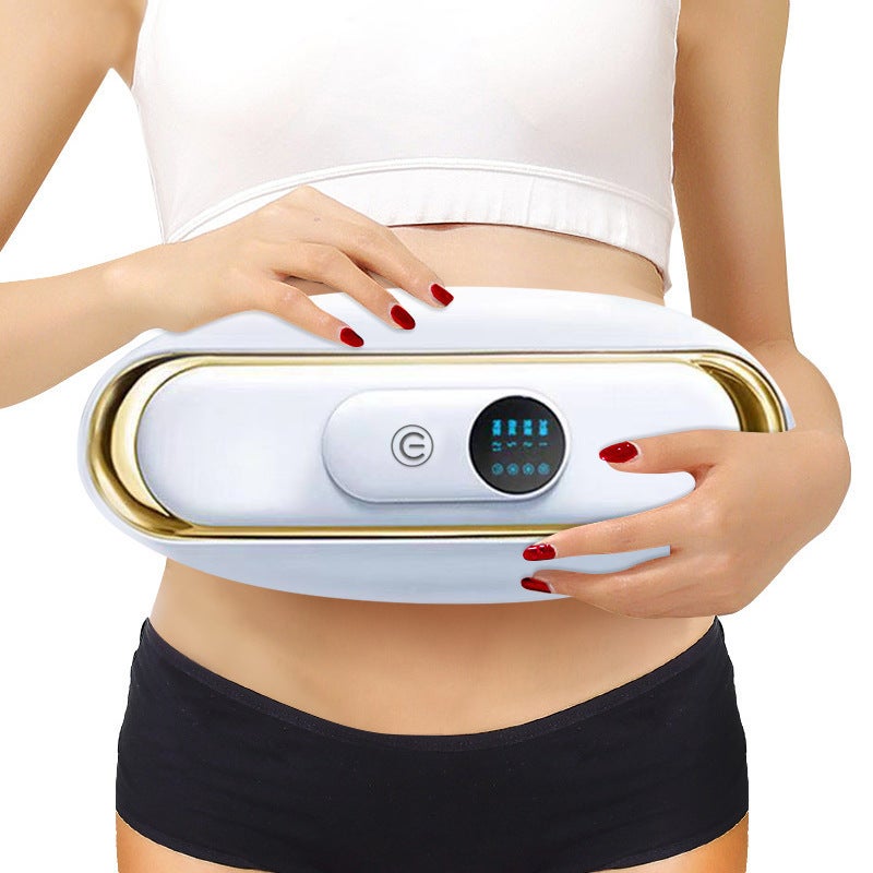 Rechargeable Heating Vibration Massage Belt with 8 Nodes for Abdominal Fitness &  Relaxation