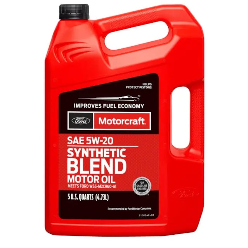 Ford Motorcraft SAE 5W-20 Synthetic Blend Motor Oil - XO-5W20-5Q3SP - 5 Quart Jug (For Select Models and Years of Ford, Lincoln, and Mercury Vehicles) - Image 1