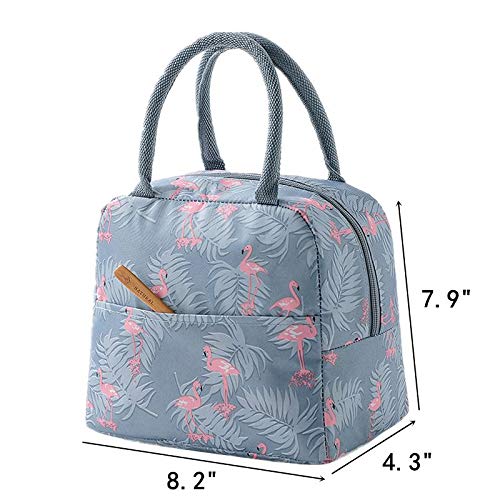 GCOA LABOTA Gcoa 2 Pack Lunch Bag Insulated Container,Reusable Outdoor Travel Picnic School Lunch Box Collapsible Tote Bag With Back Pocket,Zipper Closure,Foldable&Multi-Use For Unisex&Kids(Oxford Fabric) - Image 3